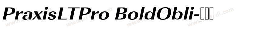 PraxisLTPro BoldObli字体转换